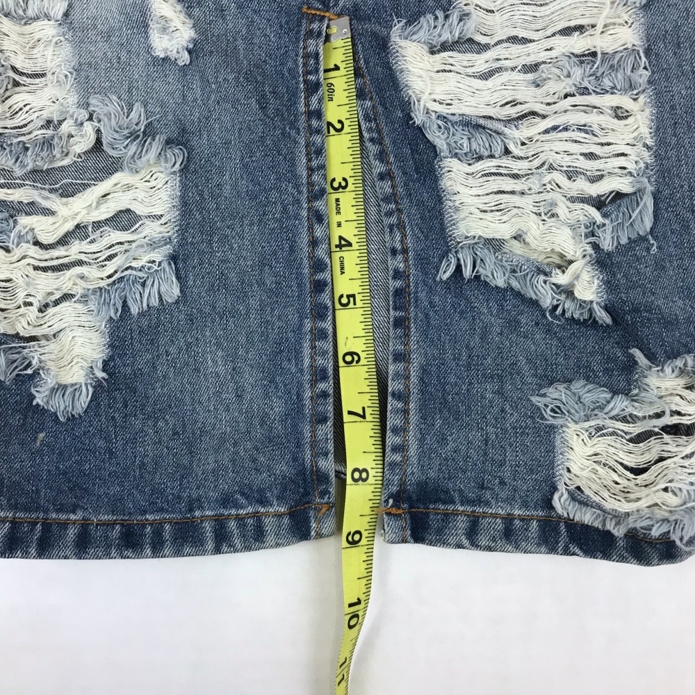 One Teaspoon Free Love Distressed Denim Skirt - Picture 5 of 8